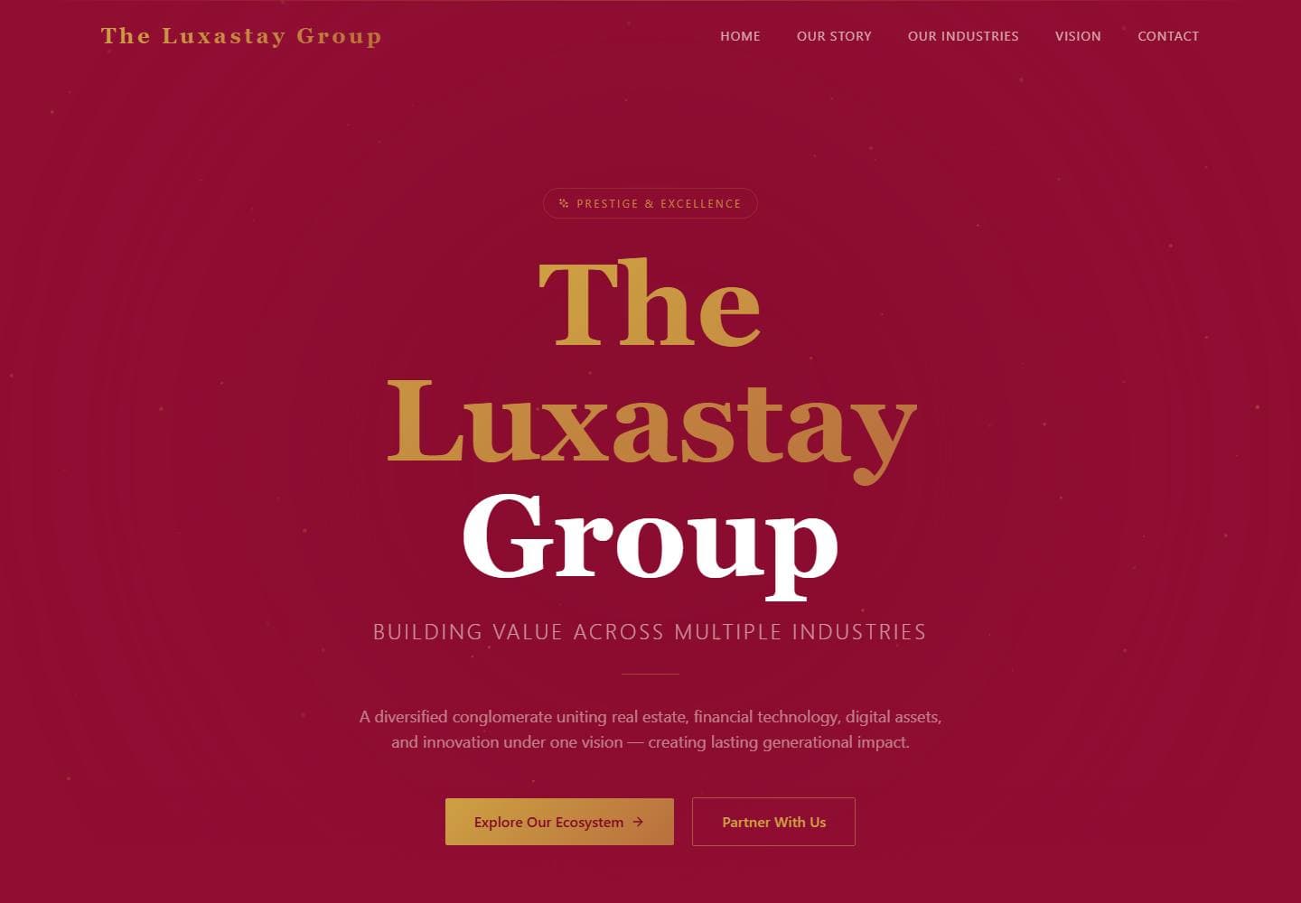 The Luxastay Group website preview