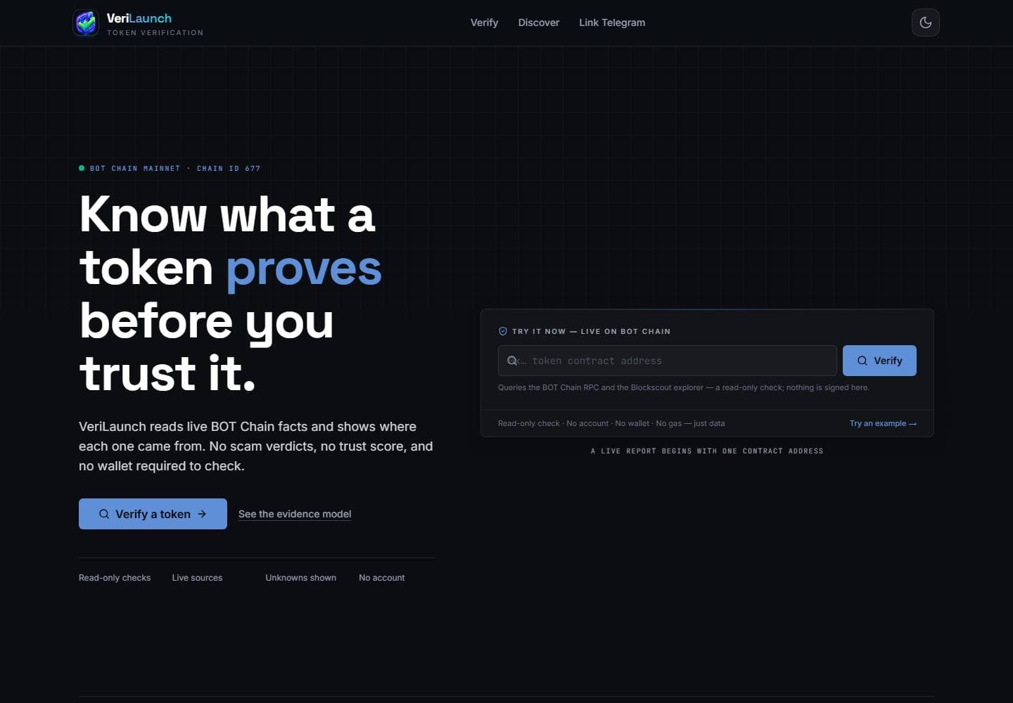 VeriLaunch website preview